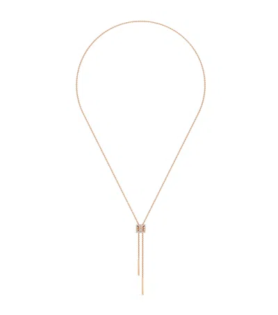 De Beers Rose Gold And Diamond Dewdrop Sliding Necklace