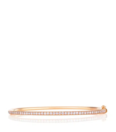 De Beers Rose Gold And Micropavé Diamond Db Classic Bangle