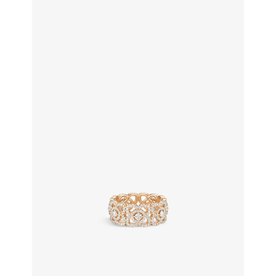 De Beers Womens 18k Rose Gold Enchanted Lotus 18ct Rose-gold And 0.32ct Round-cut Diamond Ring