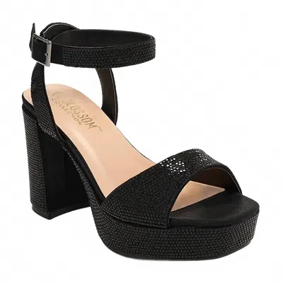 De Blossom Collection Women's Anya Platform Heel In Black In Multi