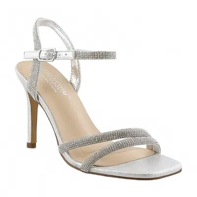 De Blossom Collection Women's Delian Heels In Silver Rhienstone