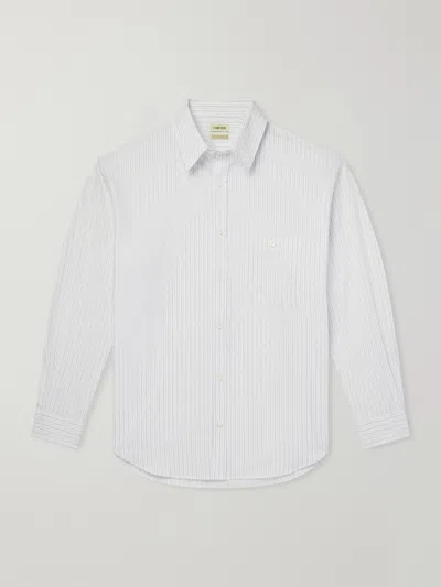 De Bonne Facture Architect Striped Cotton-poplin Shirt In White