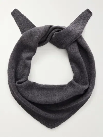 De Bonne Facture Arrow Wool Scarf In Gray