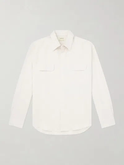 De Bonne Facture Artist Cotton And Hemp-blend Shirt In White