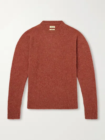De Bonne Facture Brushed Merino Wool Sweater In Red