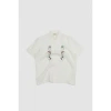 DE BONNE FACTURE CAMP COLLAR EMBROIDERED SHIRT OFF WHITE