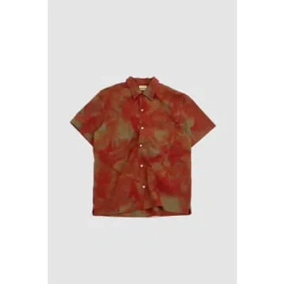 De Bonne Facture Camp Collar Shirt Sunrise In Red