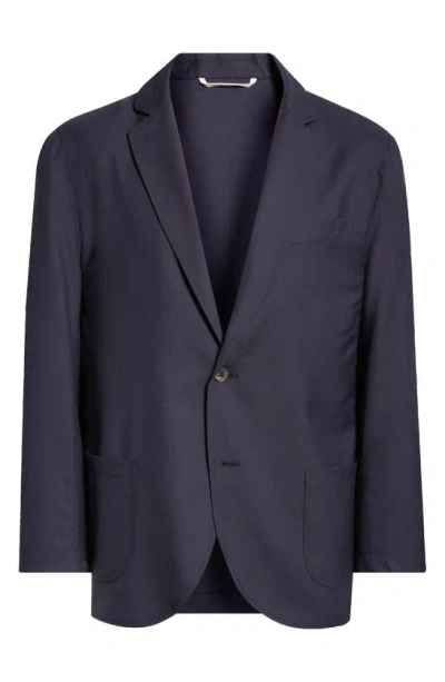 De Bonne Facture Essential Super 130s Wool Sport Coat In Navy