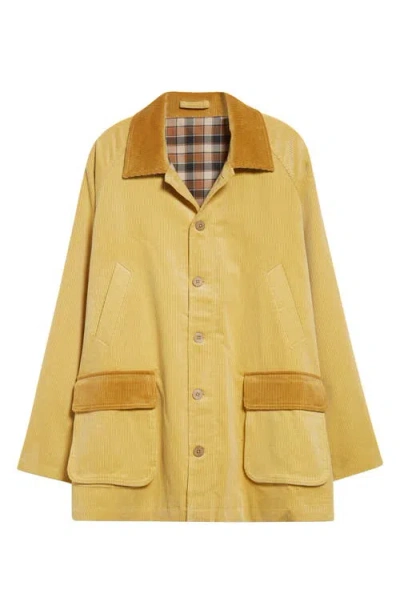 De Bonne Facture Forest Cotton Corduory Jacket In Straw