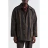 De Bonne Facture Forest Checked Waxed Cotton-canvas Jacket