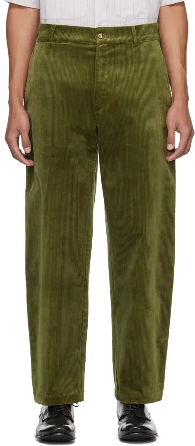 De Bonne Facture Khaki Balloon Trousers In Olive