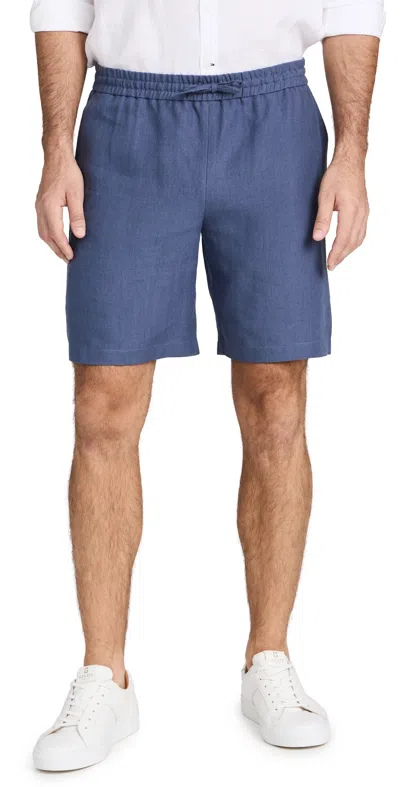 De Bonne Facture Linen Easy Shorts Pastel Blue