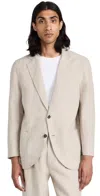 De Bonne Facture Linen Essential Jacket Undyed Flax In Undyed Flax