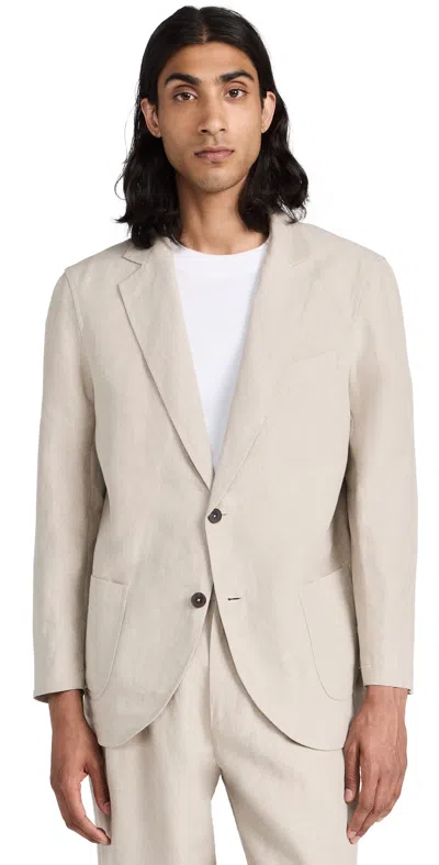 De Bonne Facture Linen Essential Jacket Undyed Flax
