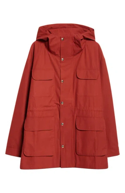 De Bonne Facture Mountain Water Repellent Cotton Parka In Brick Red