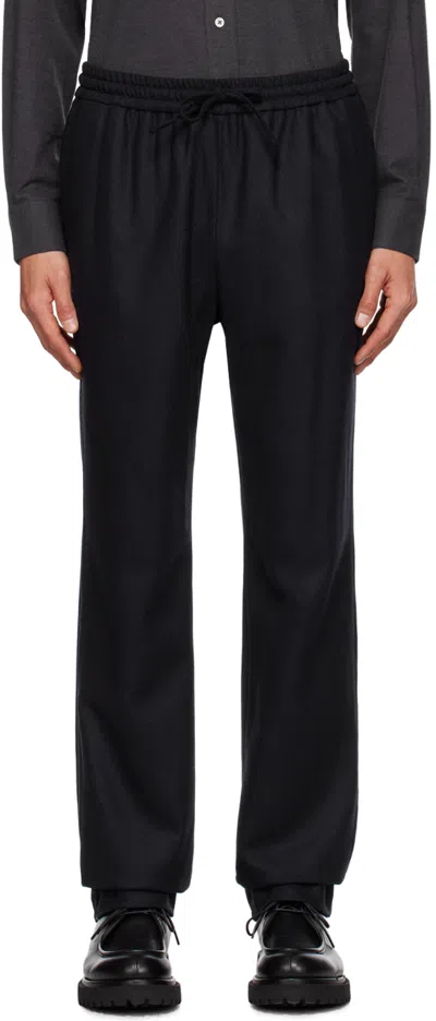 De Bonne Facture Navy Drawstring Trousers