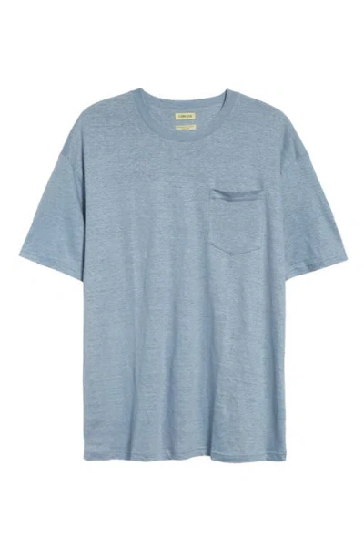 De Bonne Facture Oversize Cotton T-shirt In Smoke Blue