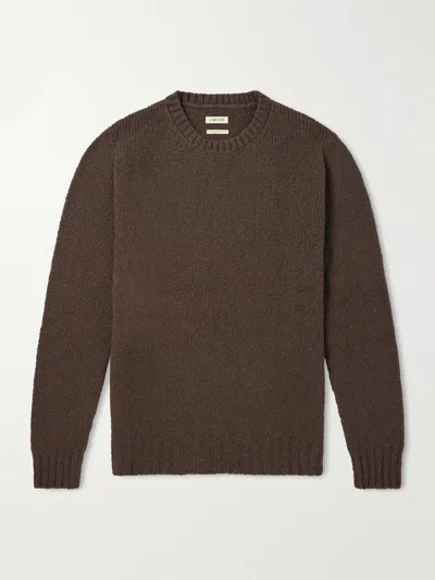 De Bonne Facture Ribbed Wool Sweater In Brown