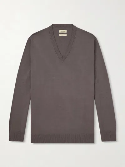 De Bonne Facture Saxophonist Wool Sweater In Brown