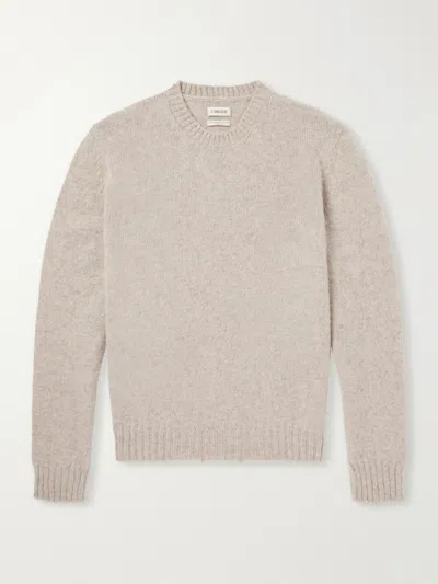 De Bonne Facture Shaggy Sheep Wool Sweater In Neutral