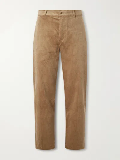 De Bonne Facture Straight-leg Cotton-corduroy Suit Trousers In Neutral