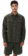 De Bonne Facture Two Pocket Overshirt Arabica In Green