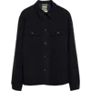 De Bonne Facture Yak Hair & Virgin Wool Overshirt In Blue