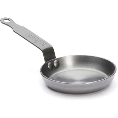 De Buyer 5612.12 Mineral B Round Carbon Steel Egg & Pancake Pan, Nonstick, 4.75" In Silver
