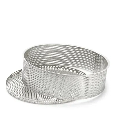 De Buyer 8 Perforated Stainless Steel Cheesecake Mold In Silver