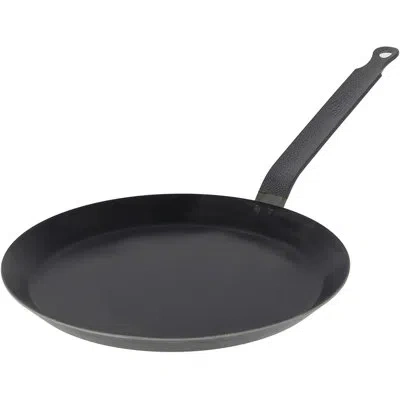 De Buyer Blue Carbon Steel Crepe & Tortilla Pan - 7” Diameter, 5.25” Cooking Surface, Dark Blue In Black