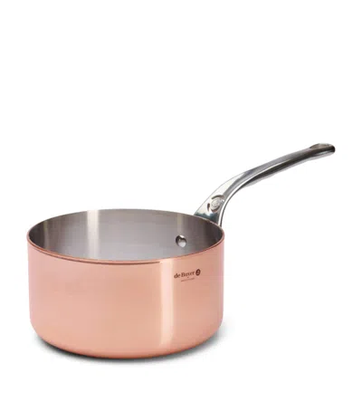 De Buyer Copper Prima Matera Saucepan And Lid In Metallic