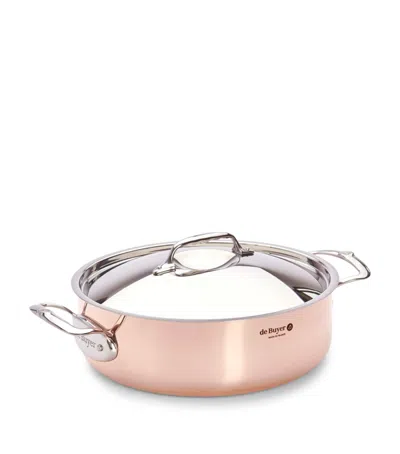 De Buyer Copper Prima Matera Sauté Pan And Lid In Pink