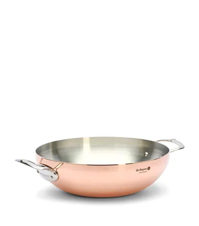De Buyer Copper Prima Matera Wok In Gold
