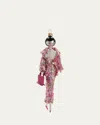 De Carlini Lady In Tweed Suit Christmas Ornament In Multi