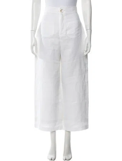 Pre-owned De Castro Linen Wide Leg Pants W/ Tags In White