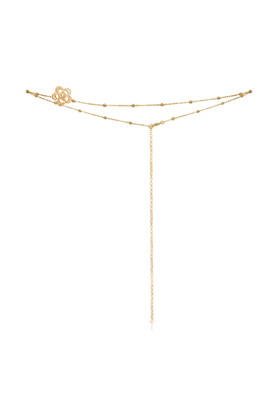 De Clara Floral Iconic Mini Waist Chain In Gold