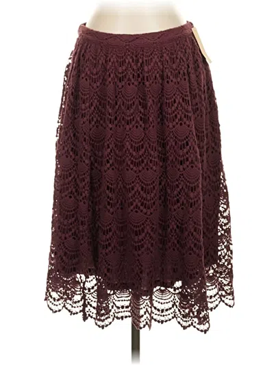 Pre-owned De Collection Formal Skirt In Burgundy