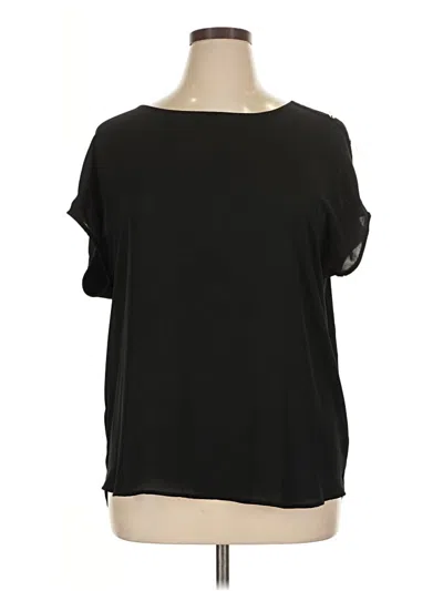 Pre-owned De Collection Short Sleeve Blouse In Black
