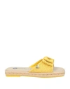 DE FONSECA DE FONSECA ESPADRILLAS WOMAN ESPADRILLES YELLOW SIZE 8 TEXTILE FIBERS