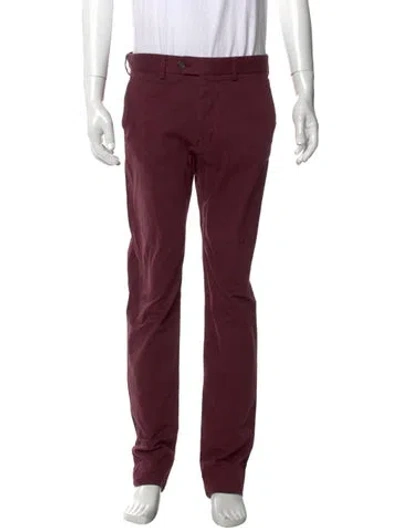 Pre-owned De Fursac Chinos In Burgundy