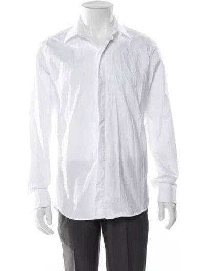 Pre-owned De Fursac Long Sleeve Dress Shirt In White