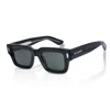 De-gamme Budapest - Black Rectangle Thick Frame Polarized Sunglasses
