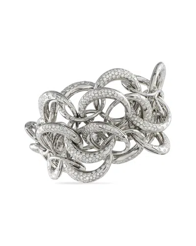 De Grisogono 18k 34.00 Ct. Tw. Diamond Bracelet (authentic Pre-loved) In Silver