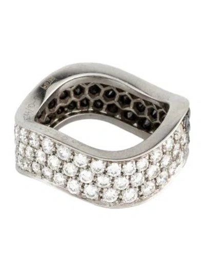 Pre-owned De Grisogono 18k 3.84ctw Diamond Black & White Wiggle Band In Multi