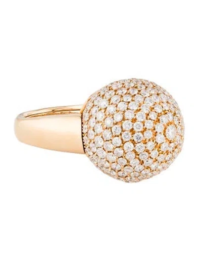 Pre-owned De Grisogono 18k 6.38ctw Diamond 'disco Ball' Domed Ring In Multi