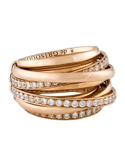 Pre-owned De Grisogono 18k Diamond Allegra Band In Multi
