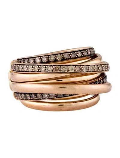 Pre-owned De Grisogono 18k Diamond Allegra Ring In Multi