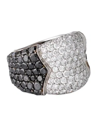 Pre-owned De Grisogono 18k Diamond Pave Cocktail Ring In Multicolor