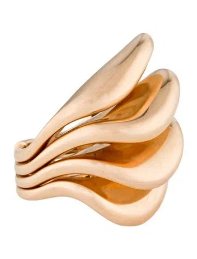 Pre-owned De Grisogono 18k Onde Cocktail Ring In Multi