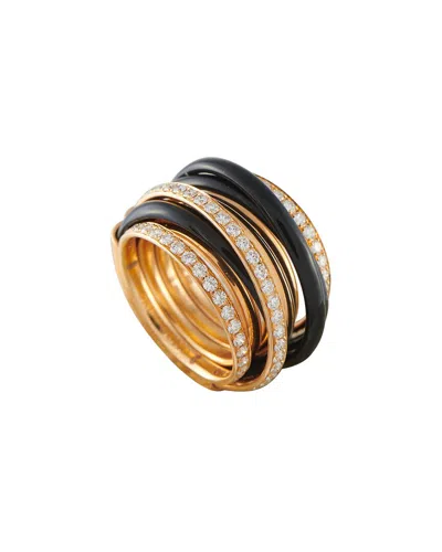 Pre-owned De Grisogono 18k Rose Gold 1.75 Ct. Tw. Diamond Ring (authentic Pre-loved)